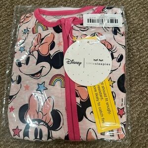 NWT Little Sleepies Minnie Forever Mouse Disney one piece zippy pajamas 12-18 mo